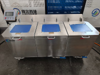 Industriële SUS304 automatische fruit- en groentewasmachine met regelbare snelheid en belletjesreiniger voor voedingsfabrieken