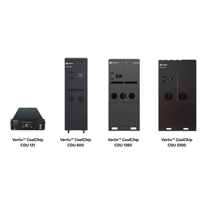 Vertiv CoolChip L2L CDU Refroidissement Liquide 30kW-1368kW Montage au Sol Facile à Utiliser Haute Densité pour Serveurs GPU Certifié CE CULus