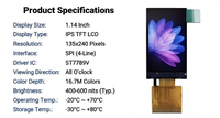 Module d'affichage LCD TFT de 1,14 pouce 135x240 Écran LCD TFT SPI 4 lignes pour appareils portables intelligents