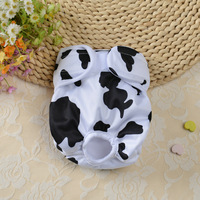 Culottes menstruelles hygiéniques en coton noir et blanc pour chienne, anti-harcelement, culottes d'œstrus