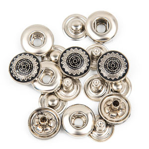 Custom 4-Part Shirt Cuffs for Men 12mm <b>Bouton</b> Cover Plated Zinc Alloy Snap Button - Product Image 4