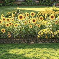 Outdoor Kleiner Schwarzer Brauner Kunststoff Umweltfreundlicher Jasmin Dekorativer Klassischer Rasen-Garten-Einfassungszaun
