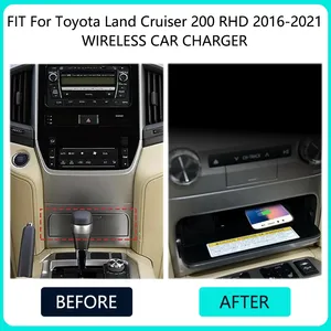 Chargeur de voiture sans fil Icreative pour Toyota Land Cruiser 200 RHD/LC200 2016-2021 QI 15W Charge rapide Conception portable - Product Image 2