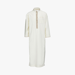 Custom <b>Men</b> <b>Thobe</b> Traditional Islamic Wear Arabic Kandura Jubba Long Robe Premium Fabric OEM ODM Manufacturing Supplier - Product Image 1