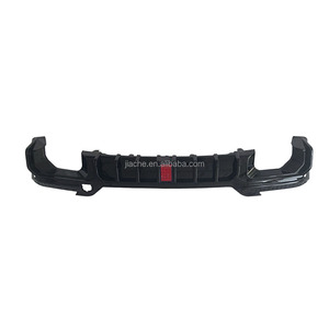 Difusor de labios de parachoques trasero ABS, versión de competición con luz para BMW G01 G08 <span class=keywords><strong>X3</strong></span> <span class=keywords><strong>M</strong></span> Sport <span class=keywords><strong>2022</strong></span> + aspecto de carbono, negro brillante - Product Image 4