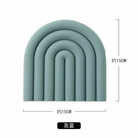 Support de casserole multifonctionnel en silicone arc-en-ciel et sous-plat de table, sous-plat en liège résistant à la chaleur pour la cuisine, couvre-plat pour casseroles chaudes