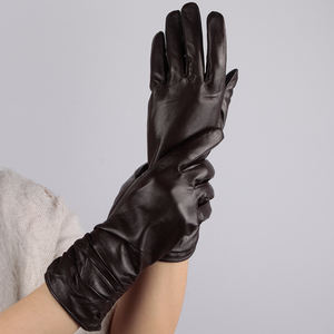 Mode fête tactile opéra à manches longues hiver moto en peau de mouton cuir dames gants - Product Image 5