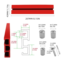 Plaque de déflecteur pour trous de fixation (Dog Hole) 16/18/20mm pour le travail du bois, plaque de butée pour rabotage, support auxiliaire en alliage d'aluminium pour rail en T, outils de table de scie