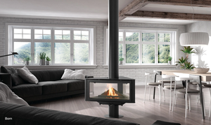 Cheminée suspendue autonome moderne JK <span class=keywords><strong>pour</strong></span> <span class=keywords><strong>intérieur</strong></span>, à <span class=keywords><strong>bois</strong></span>, en acier au carbone, avec four indépendant <span class=keywords><strong>pour</strong></span> <span class=keywords><strong>chauffage</strong></span> au <span class=keywords><strong>bois</strong></span> - Product Image 2