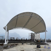 Structure de membrane de toit d'hôtel Stade tendu Stands Park Plaza Stages Matériau PVDF/PTFE Membrane architecturale pour l'extérieur