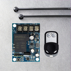 Récepteur RF sans fil 433 MHz 1 canal DC12-80V personnalisé, interrupteur électrique à télécommande RF ABS, ensemble de couvercles de serrure de porte, 2 boutons, piles AAA - Product Image 3