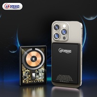 Batería Portátil Magnética Personalizada de 20W, Ultra Delgada, Carga Rápida, 5000mAh, Mini Cargador Inalámbrico Transparente para iPhone