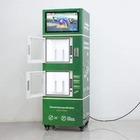 Distributeur automatique de nettoyage de chaussures, écran tactile 21,5 pouces, 110-230V, paiement par pièces/cartes, double compartiment, auto-service, désinfection UVC, télécommande