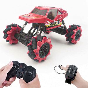High-Speed 4WD <b>RC</b> Car LED Lights Dual-Mode Free Rotation Hand Sensor Remote <b>Control</b> Auto Drift Sprayed 2.4G Radio <b>Control</b> Toys - Product Image 1