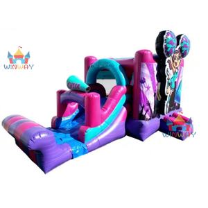 Castillo Inflable Comercial <span class=keywords><strong>de</strong></span> PVC <span class=keywords><strong>de</strong></span> 25 pies con Tobogán, Diseño <span class=keywords><strong>de</strong></span> Animadora, Hermoso, para Niñas, en Venta - Product Image 4