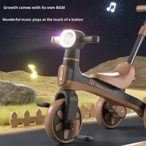 Bicicleta de Equilibrio para Niños con Altavoz de Música, Ligera, sin Pedales, Autoequilibrada, Andador para Bebés, Triciclo - Product Image 2