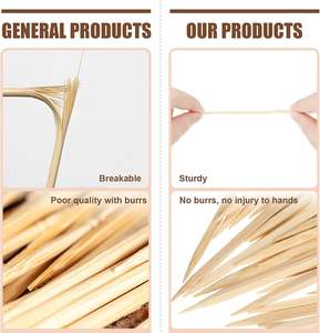 Logo Print 12cm 15cm Bamboo <b>Bbq</b> Stick Skewers Bamboo Teppo Gun Flag Skewers - Product Image 4