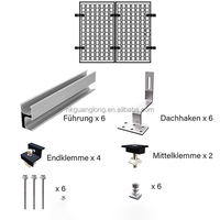 Sistema de Montaje Solar para Techos Metálicos Corrugados, Rieles Cortos para Estructura de Techo, Rieles de Montaje de Fácil Instalación, Soporte de Aluminio para Paneles Fotovoltaicos