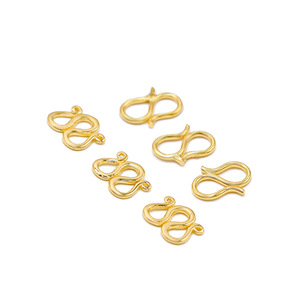 S-Shaped Gold Plated <b>Copper</b> Clasp For <b>Bracelet</b> Making 18K 14K Jewelry Findings Components - Product Image 4