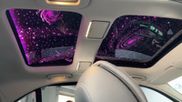 Lumière décorative pour voiture Lumière d'ambiance intérieure Toit ouvrant panoramique Film Starlight Film Starry Night Film Double Skylights Changement de couleur