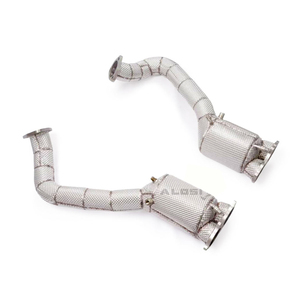High Flow SS304 Downpipe <strong>Exhaust</strong> with Thermal Insulation Hood Protective <strong>Sleeve</strong> for Porsche 718 GTS 4.0 2018-23 - Product Image 6