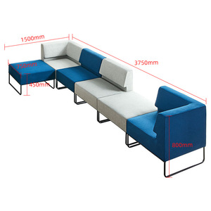 Ensemble de canapés de salle d'attente en cuir de haute qualité pour salon de beauté et clinique dentaire - Mobilier commercial de luxe modulaire et écologique - Product Image 5