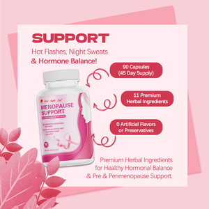 Cápsulas de Apoyo para la <span class=keywords><strong>Menopausia</strong></span> - Suplemento Herbal 11 en 1 para el Equilibrio Hormonal, Alivio de las Afiuras y Sudoración Nocturna, Vegano Sin OMG - Product Image 5