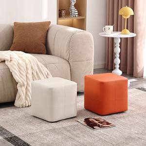 Square <b>Stool</b> Upholstered Soft Modern Minimalist Design Living Room Coffee Table Footstool Home Ottoman For <b>Children</b> And Adults - Product Image 3