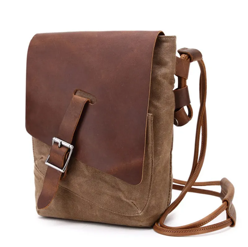 in stock 2020 new canvas shoulder bag casual trend men's bag retro cross body bag