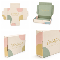 Boîte d'expédition en carton ondulé personnalisée avec fermeture adhésive pour emballage de cosmétiques et de cadeaux