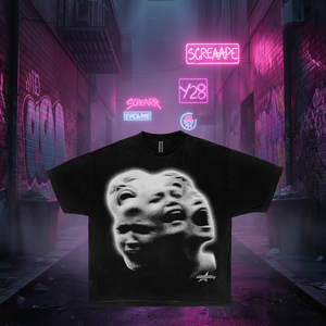 T-shirt con grafica Screamo in scatola, oversize, streetwear, design Y2K Meme, maglietta regalo per bambini - Product Image 3