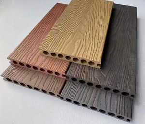 Planche de terrasse en WPC moderne 3D en relief lisse 18 mm Antidérapante Imperméable Protégée contre les UV Écologique Clic Extérieur Jardin <span class=keywords><strong>Bois</strong></span> - Product Image 4