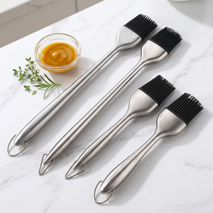 Silicone Basting Brush with Long Stainless Steel Handle, Heat-Resistant Detachable for Baking Kitchen <b>BBQ</b> <b>Grilling</b> Accessory - Product Image 1