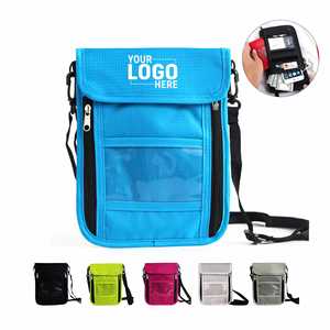 Custom Logo Hot Sale <b>Passport</b> ID Bag Travel FRID Anti-theft Swipe Card Bag Nylon Luggage Sets Airline Ticket Holder Phone <b>Wallet</b> - Product Image 2