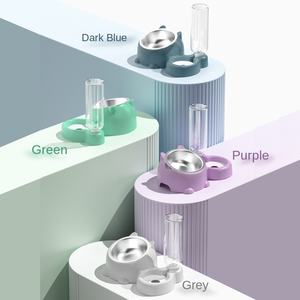 Mangkuk Anjing ramah lingkungan tahan air otomatis air minum perangkat air anti-benturan miring baskom makanan anjing - Product Image 3