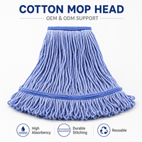 Tête de balai serpillère en coton à boucles, qualité industrielle, pour usage commercial, super absorbante, pour nettoyage humide et sec, remplacement