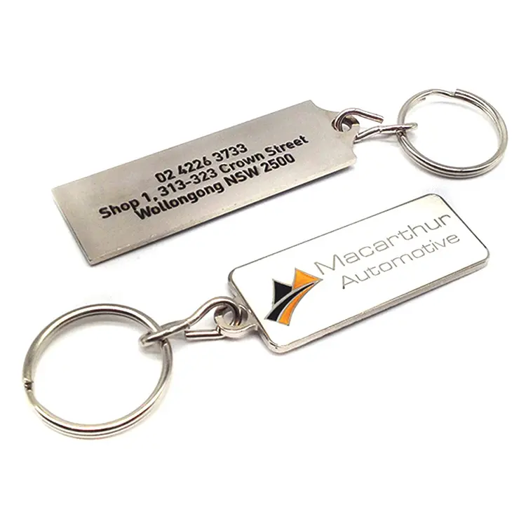 Hochwertiger Großhandel Machen Sie Ihr eigenes Logo Metall Schlüssel anhänger Aluminium Schlüssel bund Benutzer definierte gestanzte Schlüssel anhänger