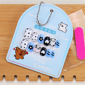 12 pièces <span class=keywords><strong>ongles</strong></span> portables mignons pour enfants filles ABS ongle artificiel 12 pièces sûr enfants <span class=keywords><strong>ongles</strong></span> <span class=keywords><strong>courts</strong></span> <span class=keywords><strong>facile</strong></span> à appliquer presse sur les <span class=keywords><strong>ongles</strong></span> - Product Image 4