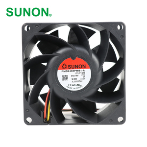 Sunon PMD2408PMB1-A(2) f.gn ลูกปืนไฟฟ้าขนาด80x80x38มม. 24VDC 0.40A 9.6W 5700rpm 84.1CFM oem/odm แกนอินเวอร์เตอร์ตู้ - Product Image 1