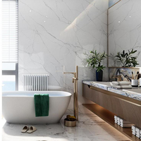 Panneau mural en marbre brillant imperméable aux UV pour la décoration intérieure de la maison