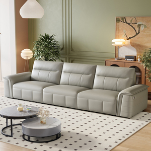 Sofá Cama Eléctrico Reclinable de Ocio, Sofá Cama Moderno de 3 Plazas de Cuero para Sala de Estar, <span class=keywords><strong>Sofás</strong></span> <span class=keywords><strong>Eléctricos</strong></span> Reclinables Minimalistas para el Hogar - Product Image 3