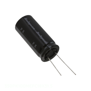 Condensateur autorisé par le distributeur CAP ALUM 100UF 20% 350V RADIAL 100 uF traversant 350PK100MEFC18X31.5 - Product Image 1