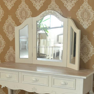 Foldable Vanity Mirror Drawers <strong>Shabby</strong> <strong>Chic</strong> <strong>Dressing</strong> <strong>Table</strong> Make up Luxury Bedroom Desk - Product Image 5