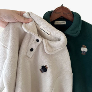 เสื้อโปโลเด็กฤดูหนาวสไตล์ใหม่เด็กชายเด็กหญิงเด็กทารกแขนยาวผ้าฟลีซเสื้อสเวตเตอร์อุ่นเสื้อผ้าเด็ก - Product Image 5