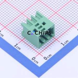 DB2EVC-2.5-3P-GN Plug-in Terminal Block Through hole,P=2.5mm Connector Board-to-Board / Socket - Closed 1x3P 2.5mm Green - Product Image 1