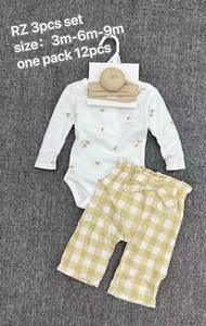 <span class=keywords><strong>Neonato</strong></span> <span class=keywords><strong>maschio</strong></span> e femmina bambino 3 pezzi di abbigliamento in cotone - Product Image 2