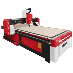 Machine de fraisage CNC 3 axes haute précision KT-1325 par OLAN, rouge, broche unique, 380V, avec système de collecte des poussières, garantie de 2 ans - Product Image 1