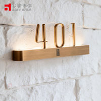 Plaque murale moderne avec numéro de porte éclairé par LED pour la décoration publicitaire, étanche IP65 pour les maisons, les propriétés, les entreprises, les hôpitaux