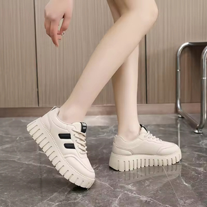 2026 Women's Sporty Shoes Thick Sole Heightening Breathable Anti-Slip Casual Board Round Head Student Shoes Spring Summer Autumn - Product Image 5