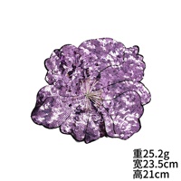 Appliques de fleurs 3D en sequins faites à la main, colorées, en feutre non tissé, à coudre, pour chapeaux et vêtements - Vente en gros